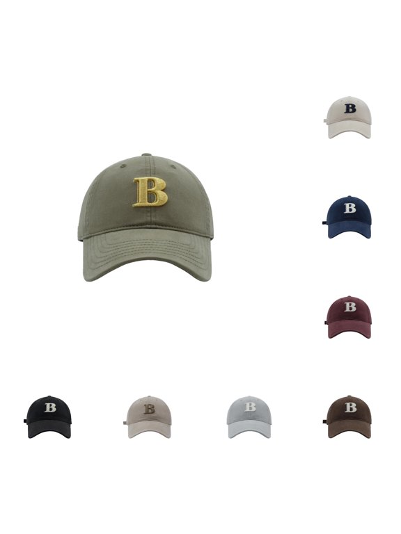 B Letter Embroidery Baseball Cap Unisex Korean Fashion And Versatile Cap Womens Hat