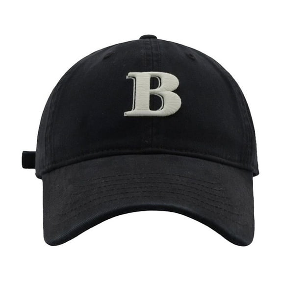 B Letter Embroidery Baseball Cap Unisex Korean Fashion And Versatile Cap