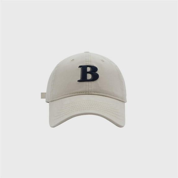 B Letter Embroidery Baseball Cap Unisex Korean Fashion And Versatile Cap Camping Hat for Women Marriage Hat Hats for Running Men Snap Back Hat Char Hat Hat Racks for Baseball Caps Closet Plain Trucker