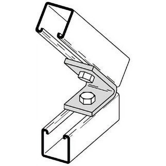 B-Line B155HDG, Strut Angular Fitting, B155 Hdg 2H 45D Closed An, 1 PC