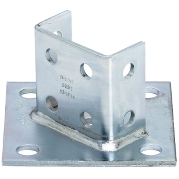 B-Line B281ZN, Strut Post Base, B281 Zn Post Base, 1 PC