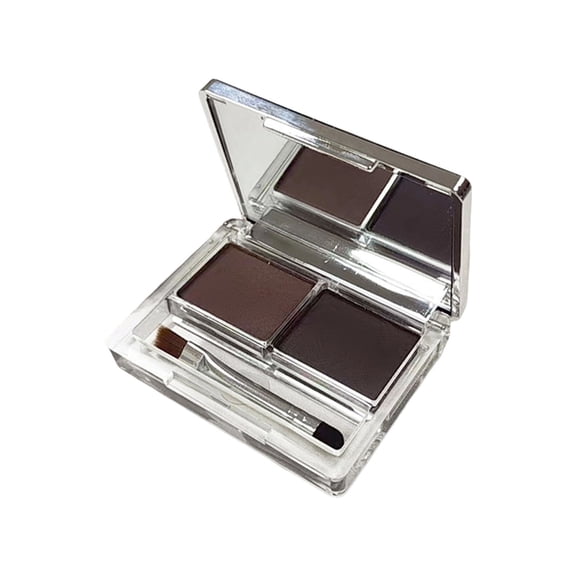 B Long-Lasting 2-Color Brow Powder Kit, Waterproof Buildable Eyebrow Makeup With Brush For Eyes