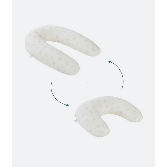 Babymoov Supportive Semicircular Cotton Pregnancy Pillow, White Animal Print, 1 count