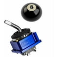 thumbnail image 1 of B&M 45195 Precision Sport Manual Shifter for Wrangler JK and TJ and Speedway Motors Original 8 Ball Gear Shift Knob, Shifter Features an Electric Blue Finish, 1 of 8