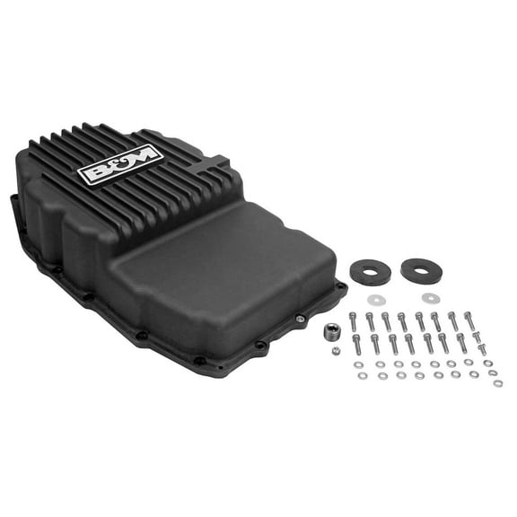 B&M 71399 Hi-Tek Transmission Pan Black