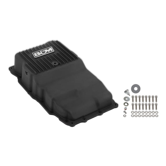 B&M 71401 Hi-Tek Heavy Duty Deep Transmission Pan - Black