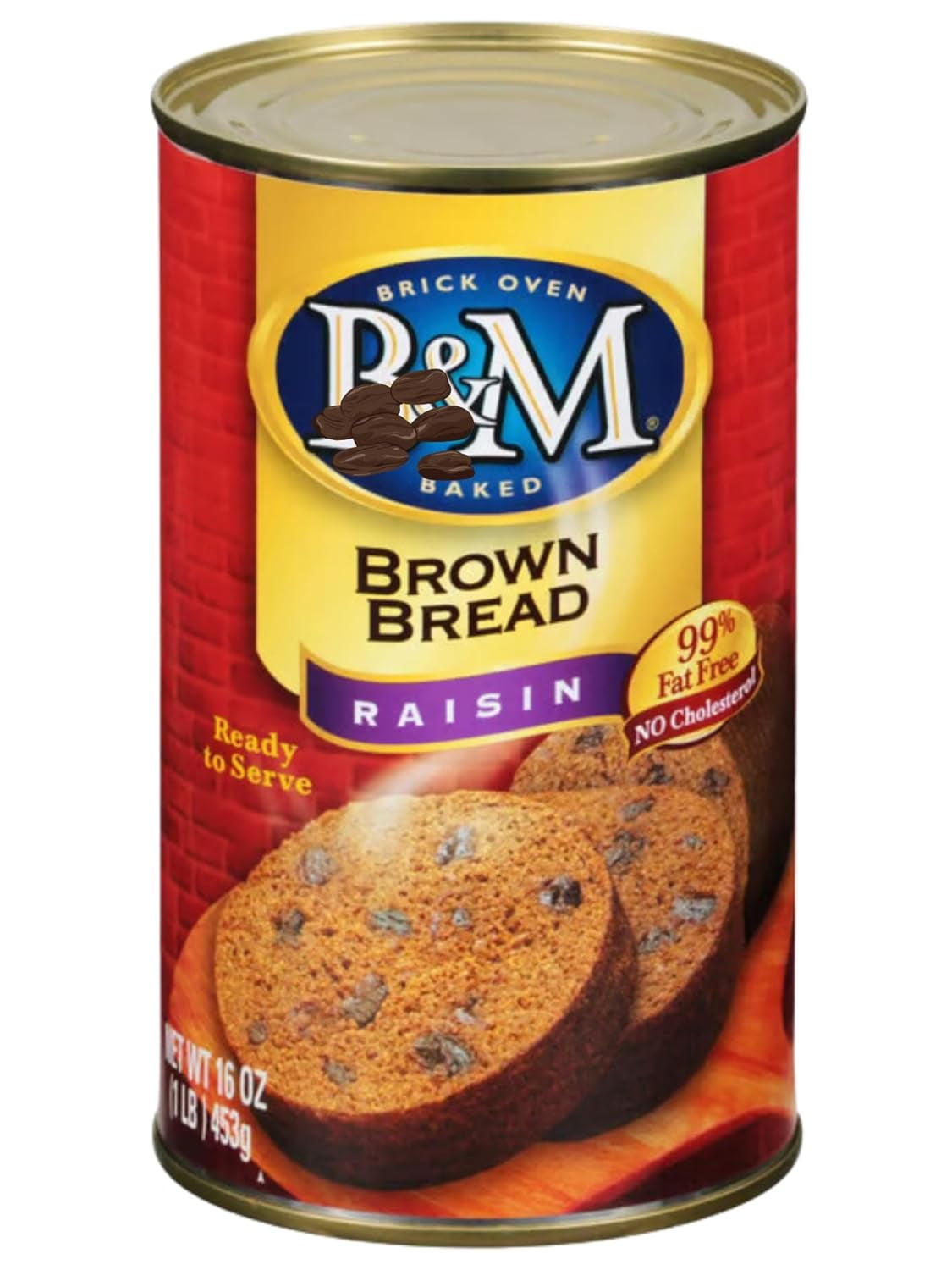B & M BREAD BROWN RAISIN,16oz, by  (3 pack)
