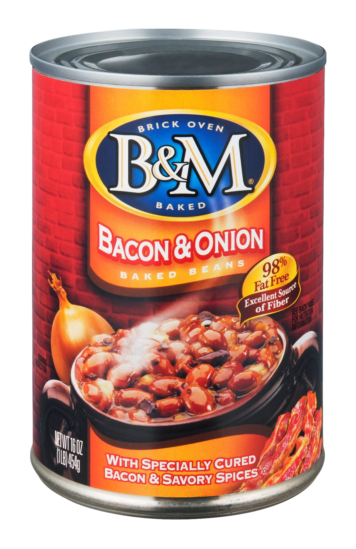 B&M Bacon & Onion Baked Beans, Shelf-Stable, 16 oz Can