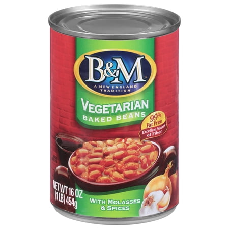 B&M Vegetarian Baked Beans, 99% Fat Free, Shelf-Stable, 16 oz Can