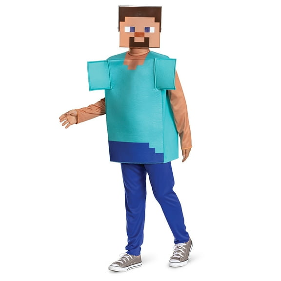 Minecraft Steve Costume for Children, Boys L (10/12)