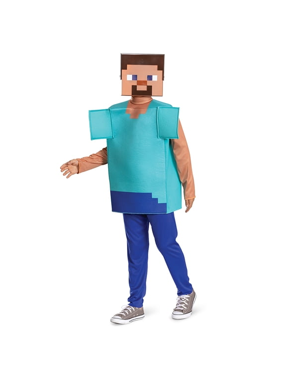Minecraft Steve Halloween Costume for Children, Boys Size S (6/7), by Disguise