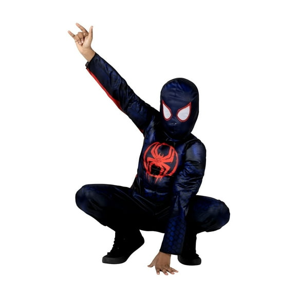 Marvel Spider-Man Miles Morales Halloween Costume for Children, Boys Size S (6/7), by Jazwares