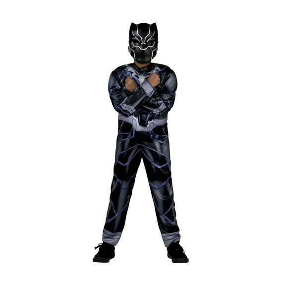 Marvel Black Panther Halloween Costume for Children, Boys L (10/12), by Jazwares