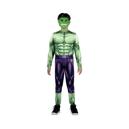 MARVEL Hulk Muscle Halloween Costume, YOUTH Boys Size M (8), by Jazwares