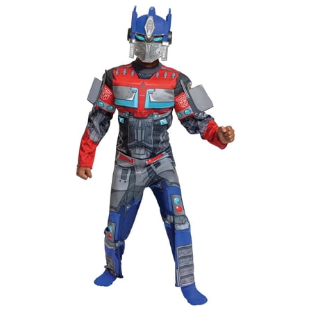 Disguise Boys' Transformers Rise of the Beasts Classic Optimus Prime Muscle Jumpsuit Costume - Size 10-12