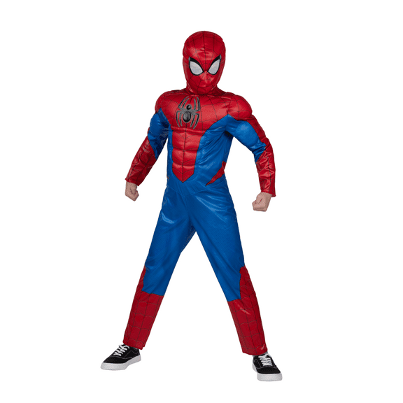 Marvel Spider-Man Halloween Costume for Boys from Jazwares, Size S, 6-7