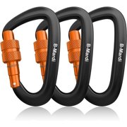 B-Mardi Lightweight Heavy Duty Locking Carabiner Clips-12kN (2697 lbs) caribiniers for Hammocks,Keychain & Utility