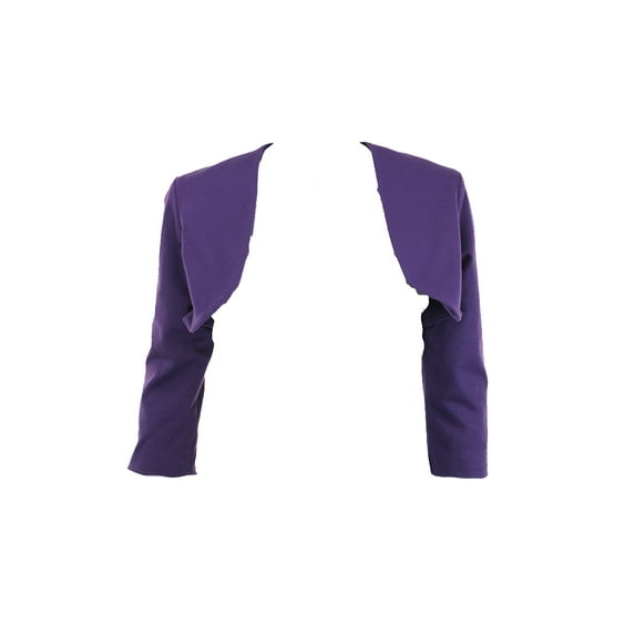 B Michael Purple 3/4-Sleeve Jersey Bolero 8