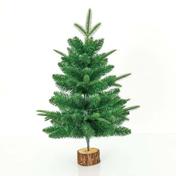 B Mini Simulated Desktop Christmas Tree With Linen Base Without Light For Home Festival Decor