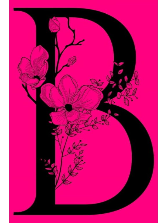 B: Monogram Initial Letter Notebook: Customized Monogrammed Gift Journal To Write In, (Paperback)