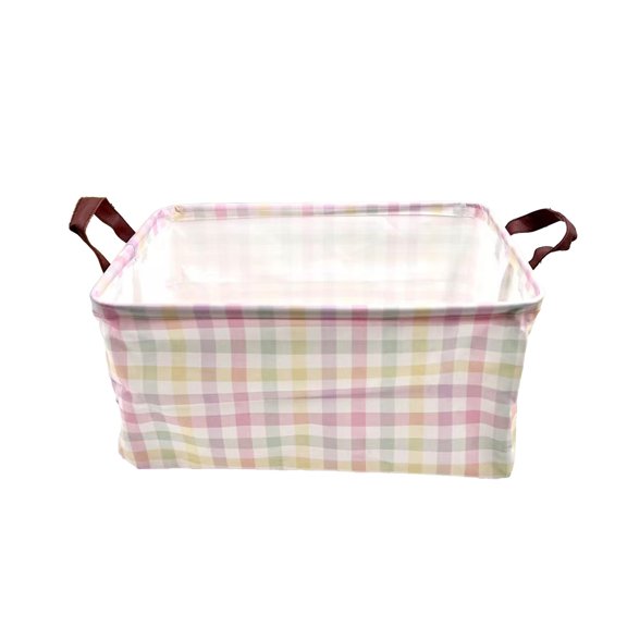 B Multi Purpose Easter Storage Basket With Handles Print Rabbit Pattern Collapsible Cloth Bin For Toys Snacks Home Organization