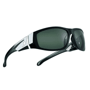 B.N.U.S Corning Glass Lens Polarized Sunglasses Men Women Wrap-round Mirror Scratch Proof Shades Black Grey Lens