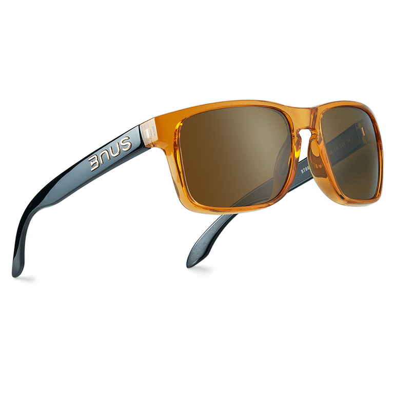 B.N.U.S Polarized Sunglasses for Men Women Corning Real Glass Lens