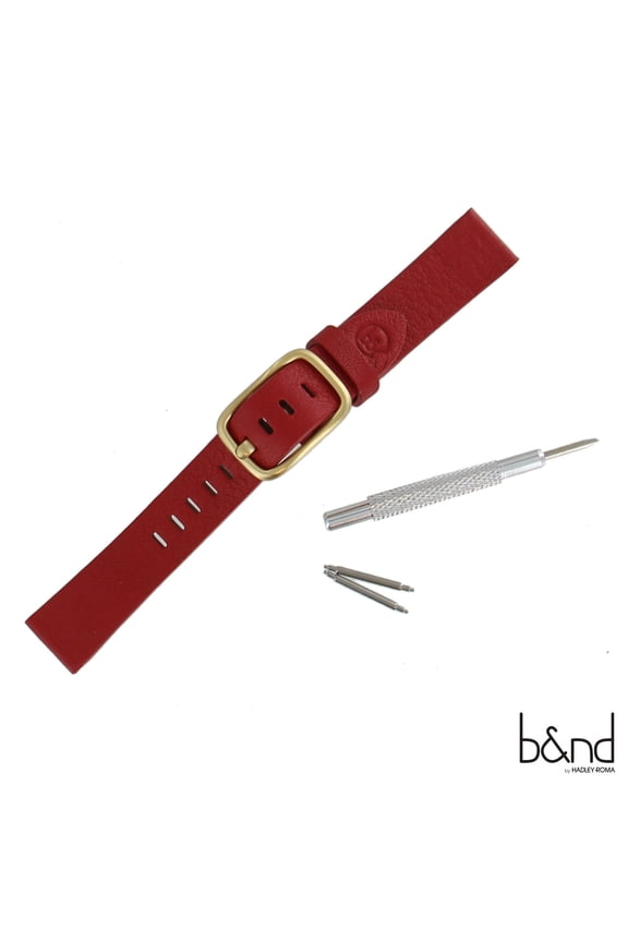 B&ND Hadley Roma BND200 Mode 18mm Red Genuine Leather Android Wear Watch Strap