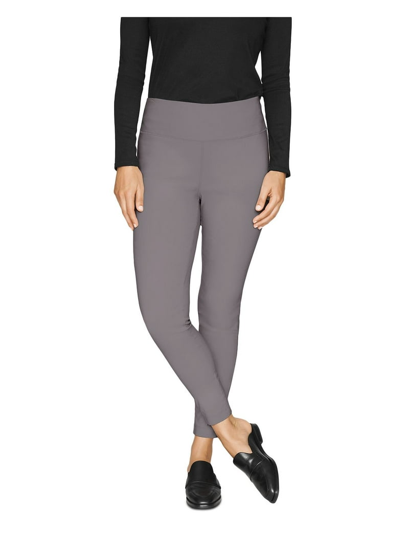 B NEW YORK Womens Gray Zippered Pocketed Recycled Leggings Size: L