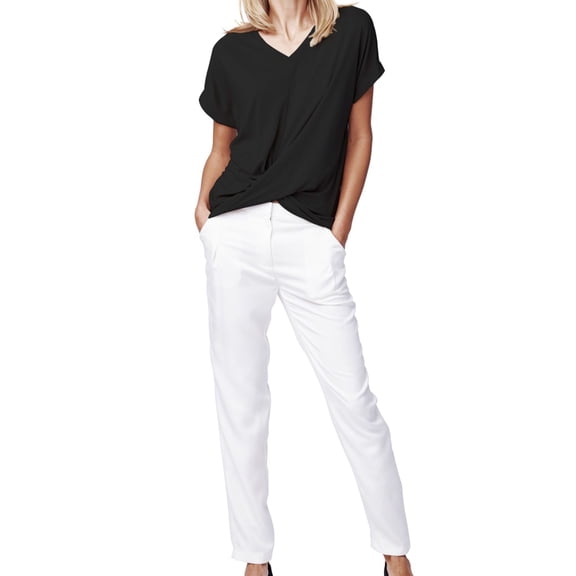 B New York Womens High Low Basic T-Shirt