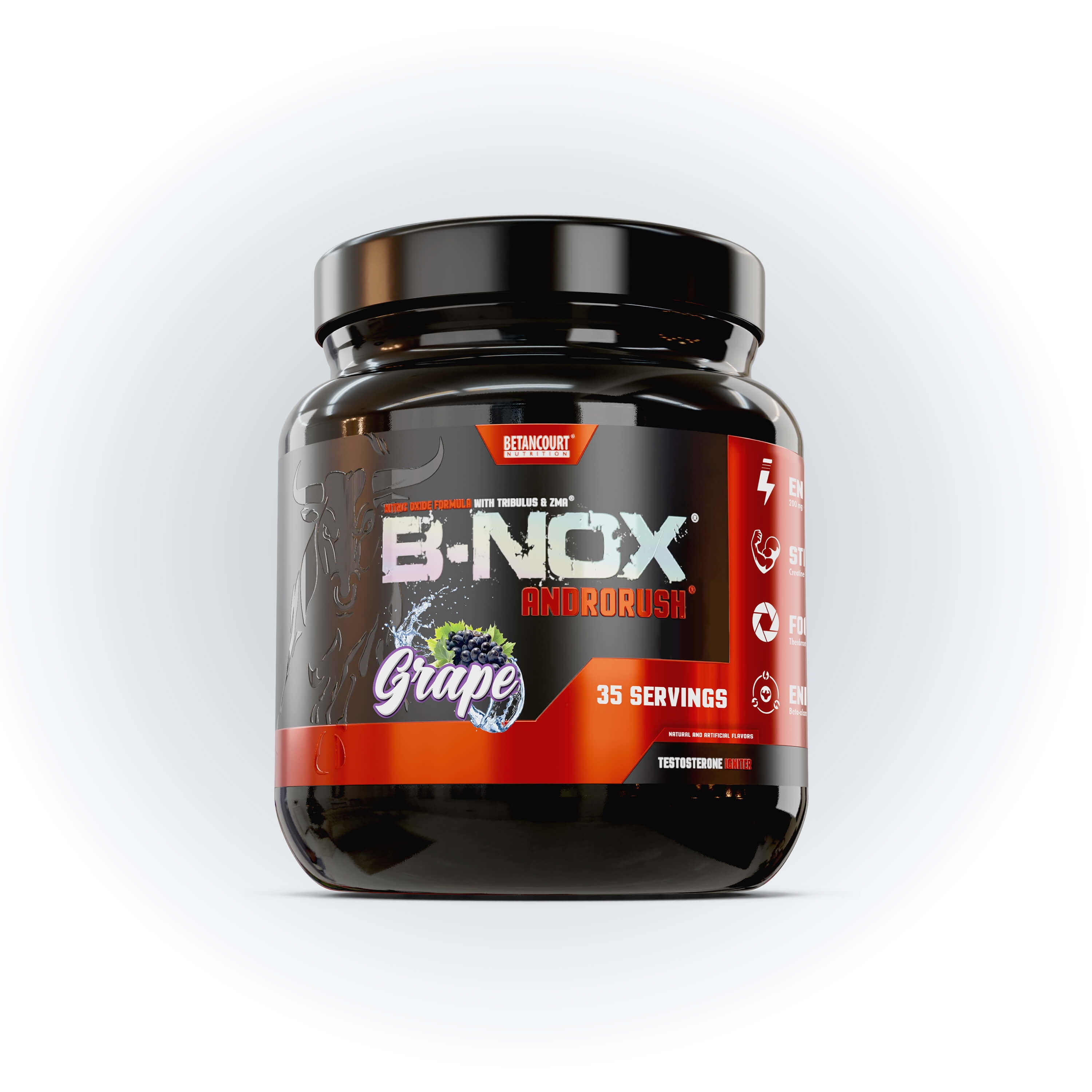 BNox Androrush Grape, PreWorkout & Testosterone Enhancer, Betancourt