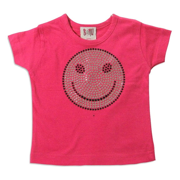 B-Nu by Purple Orchid - Baby Girls Short Sleeve Top 23149-24Months (Fuchsia Tie Dye)