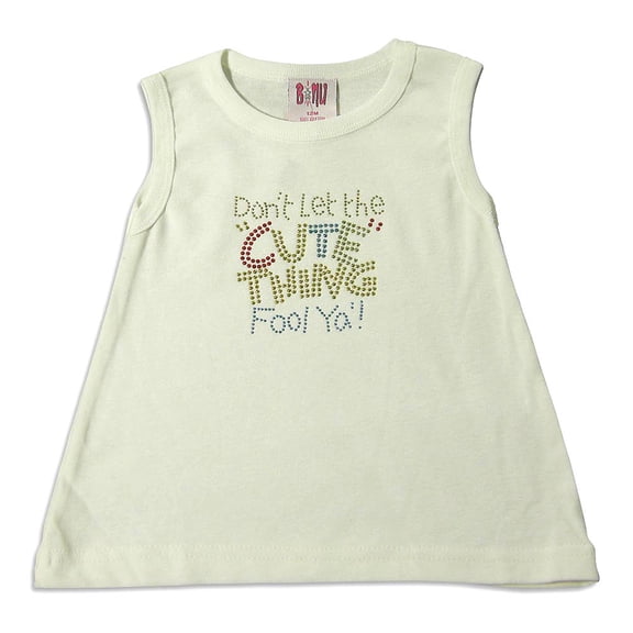 B-Nu by Purple Orchid - Baby Girls Sleeveless Tie Dye Top 23146-12Months (white)