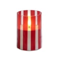 thumbnail image 1 of Battery-Operated LED Candle, Warm White, Red Striped, 4", Patriotic by Way To Celebrate, 1 of 6