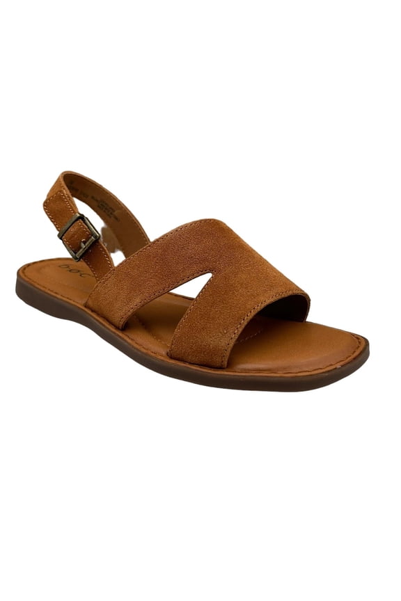 B.O.C Womens Flat Sandals Size 8 Brown Suede Upper Lightweight & Comfortable