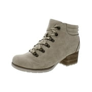 B.O.C. Womens Alder Faux Leather Block Heel Hiking Boots