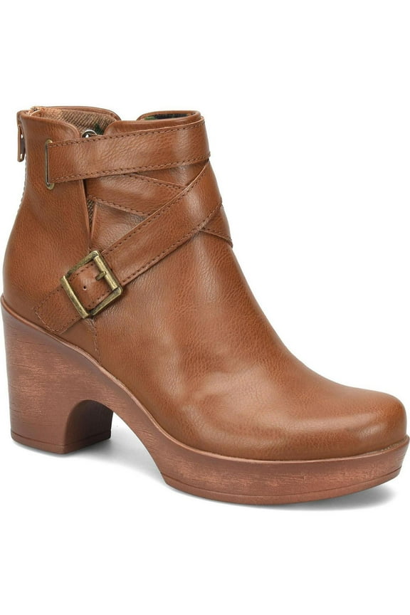 Womens Briley Faux Leather Zipper Ankle Boots