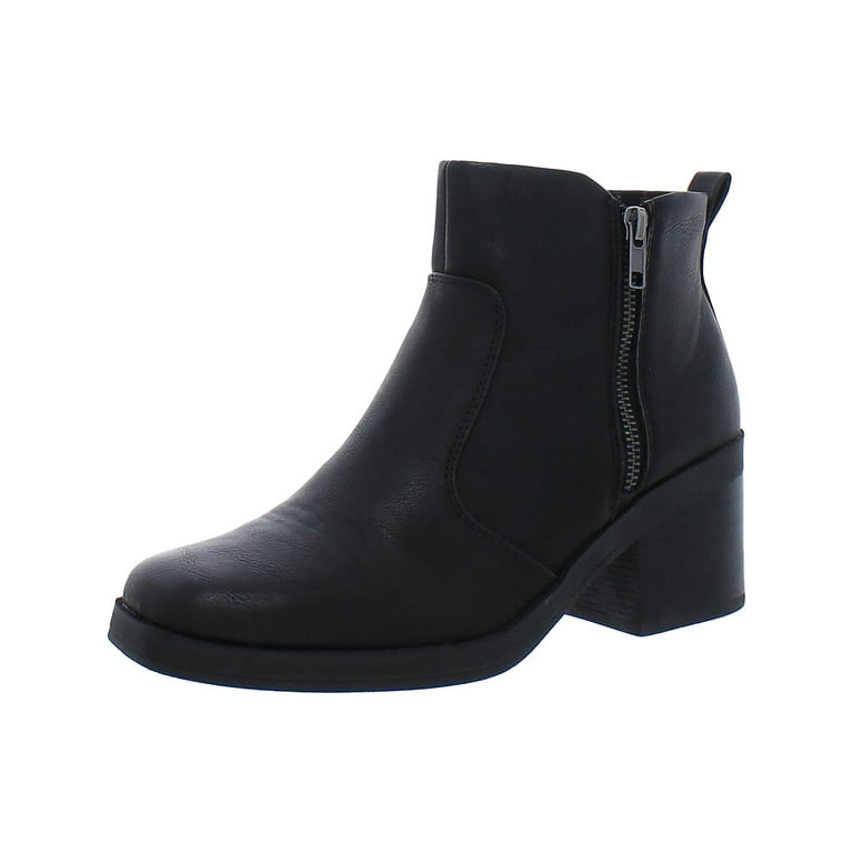 B.O.C. Womens Lexy Block Heel Square Toe Ankle Boots Walmart