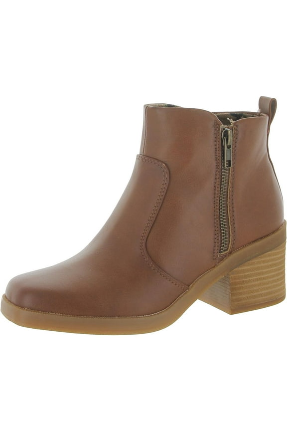 Womens Lexy Faux Leather Square Toe Booties