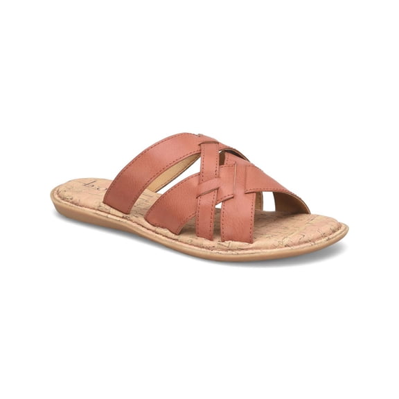 B.O.C. Womens Mona Faux Leather Caged Slide Sandals