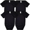 thumbnail image 1 of B-One Kids Baby 100% Cotton Super Soft Solid Bodysuits 4-Pack, 1 of 2