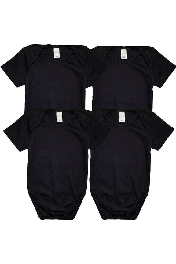 Kids Baby 100% Cotton Super Soft Solid Bodysuits Pack