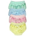 thumbnail image 1 of B-One Kids Baby Girls 100% Cotton Diaper Cover Bloomers 4 Pack, 1 of 3
