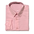 thumbnail image 1 of B-One Kids Boys Button-Up Dress Shirt, Long Sleeve Solid Pink Formal Top, Sizes 2T, 1 of 2