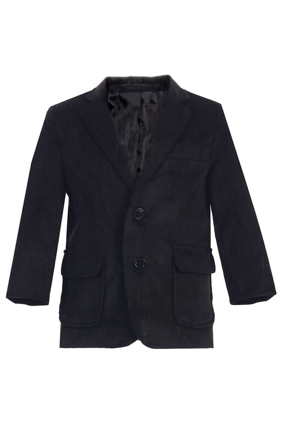 Boys' Corduroy Blazer Jacket with Elbow Patches for Toddlers, Little Boys, and Big Kids