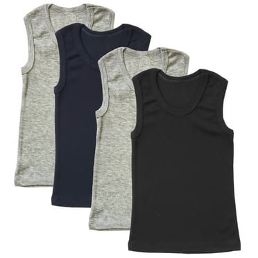 B-One Kids Boys' Cotton Ribbed Tank Top Undershirt