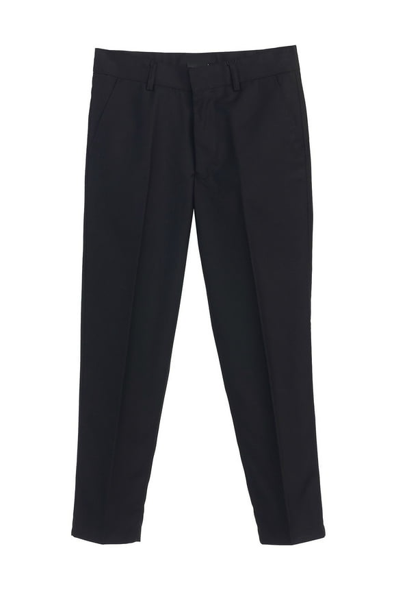 Boys Flat Front Adjustable Waistband Dress Pants