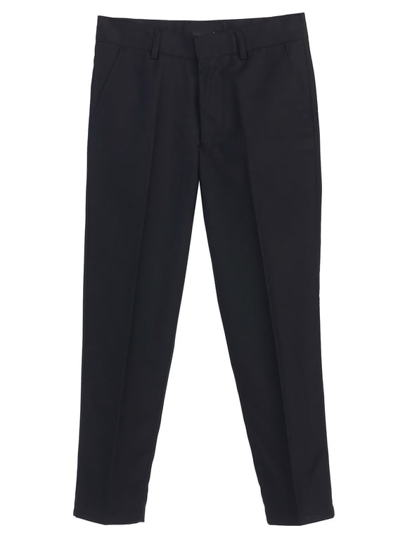 Boys Flat Front Adjustable Waistband Dress Pants
