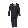 thumbnail image 1 of B-One Kids Boys' Formal 5 Piece Suit Set includes Suit Jacket, Dress Pants, White Dress Shirt, Matching Suit Vest and Clip-on Tie for Baby, Toddlers, Little Boys, Big Kids & Young Men, 1 of 3