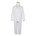 thumbnail image 1 of B-One Kids Boys' Formal 5 Piece Suit Set includes Suit Jacket, Dress Pants, White Dress Shirt, Matching Suit Vest and Clip-on Tie for Baby, Toddlers, Little Boys, Big Kids & Young Men, 1 of 3